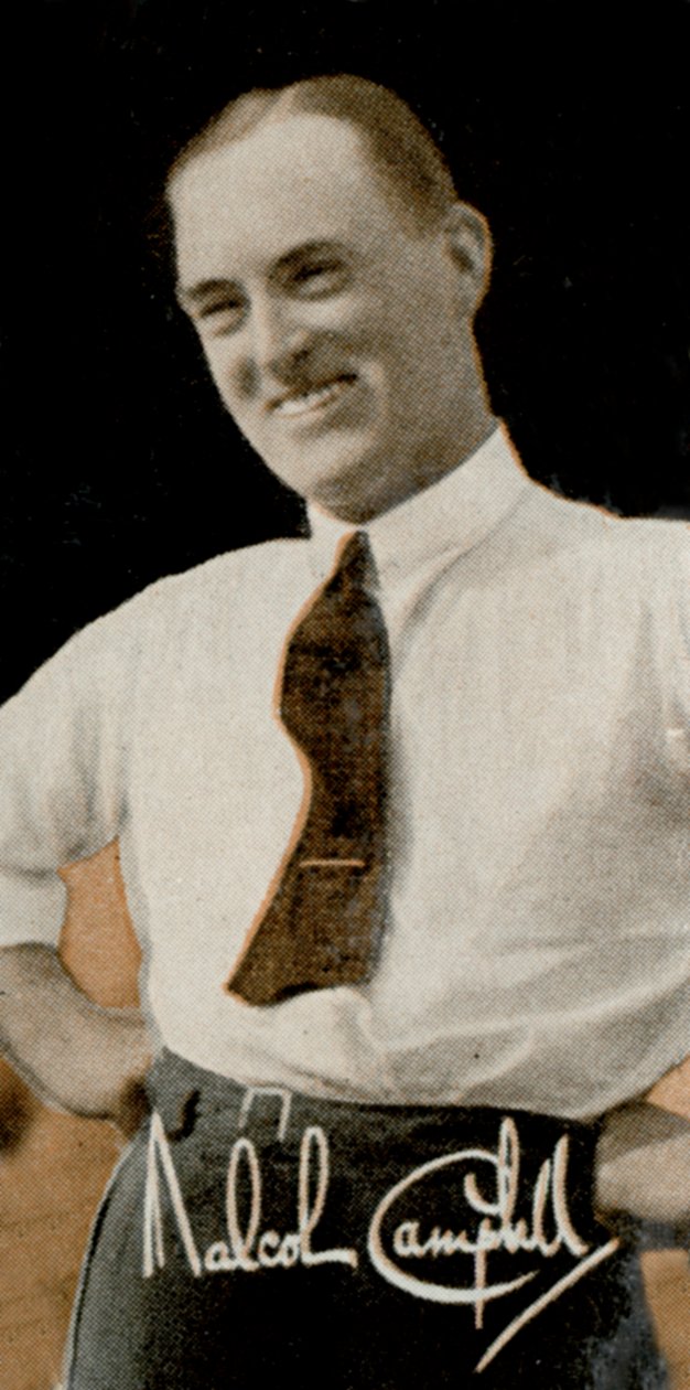 Sir Malcolm Campbell 1885-1948, engelsk racerbilist og motorjournalist, 1935 af Unbekannt