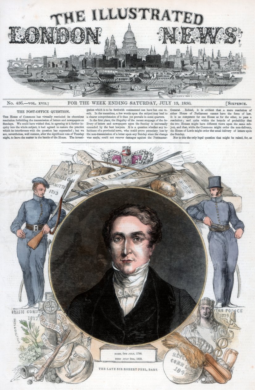 Sir Robert Peel, 1850 af Unbekannt