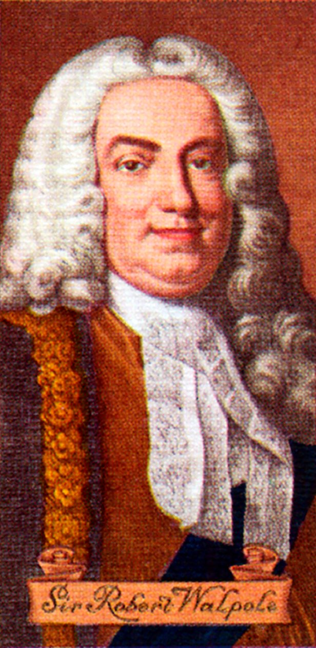 Sir Robert Walpole, taget fra en række cigaretkort, 1935 af Unbekannt