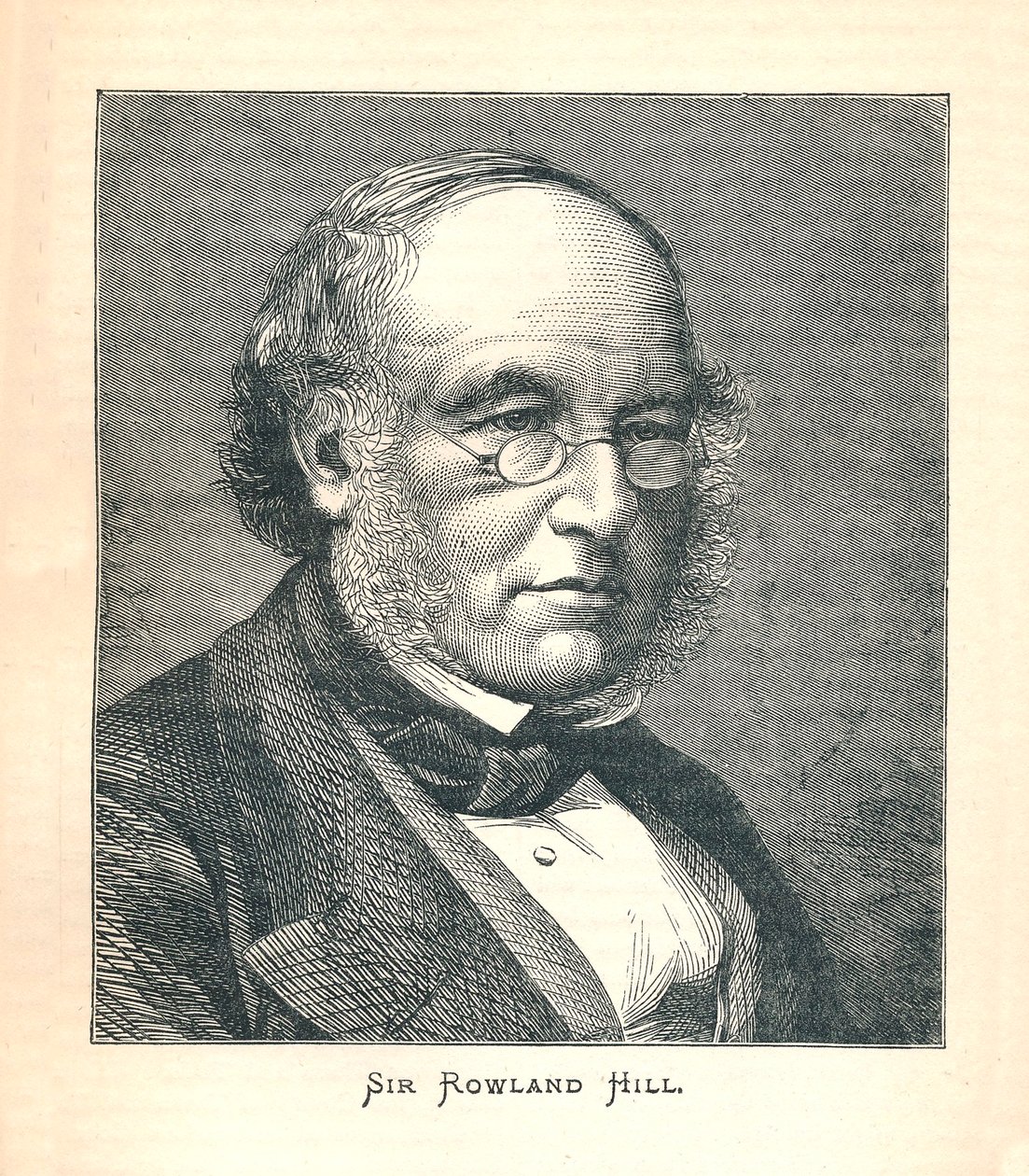 Sir Rowland Hill, ophavsmand til frimærket, 1893. af Unbekannt