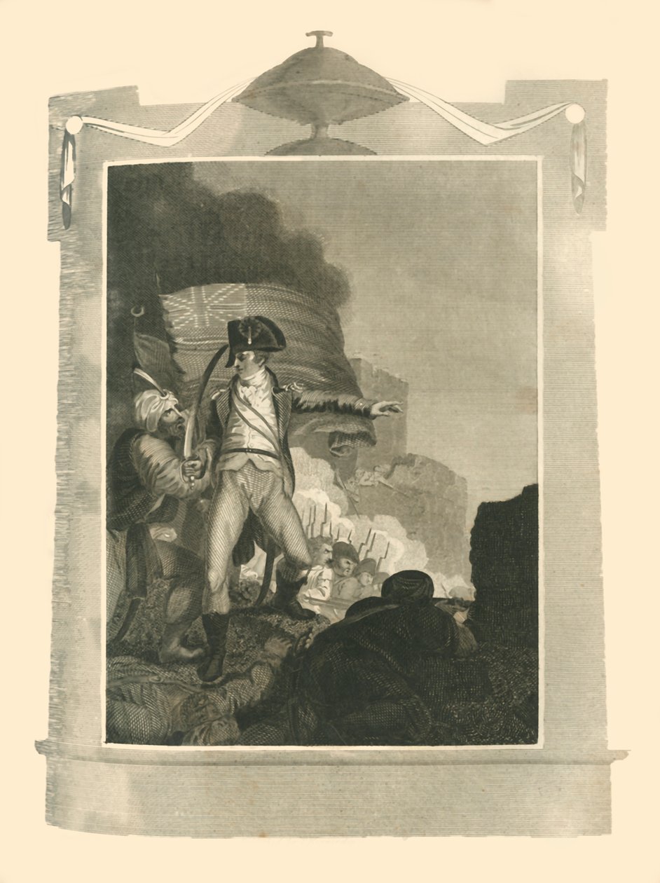 Sir Sidney Smith Defending the Breach at Acre, 1799, 1816. af Unbekannt