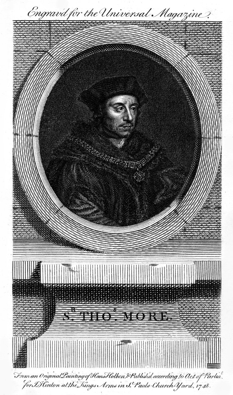 Sir Thomas More, katolsk engelsk advokat, forfatter og politiker, 1748 af Unbekannt