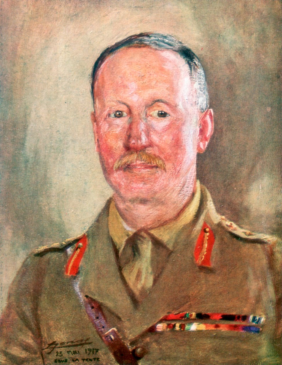 Sir WP Pulteney, britisk general fra Første Verdenskrig, 1926 af Unbekannt