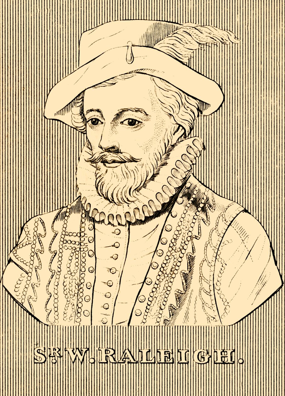 Sir W. Raleigh, c1552-1618, 1830. af Unbekannt