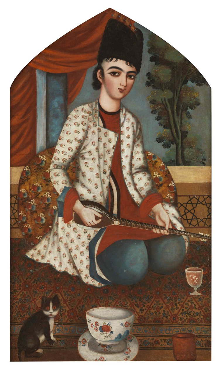 Sitarspiller, ca. 1830-1840. af Unbekannt