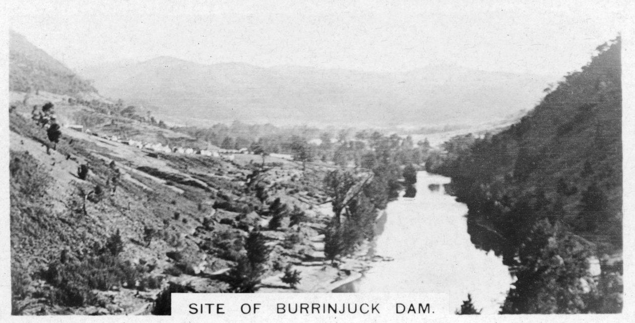 Stedet for Burrinjuck Dam, New South Wales, Australien, 1928 af Unbekannt
