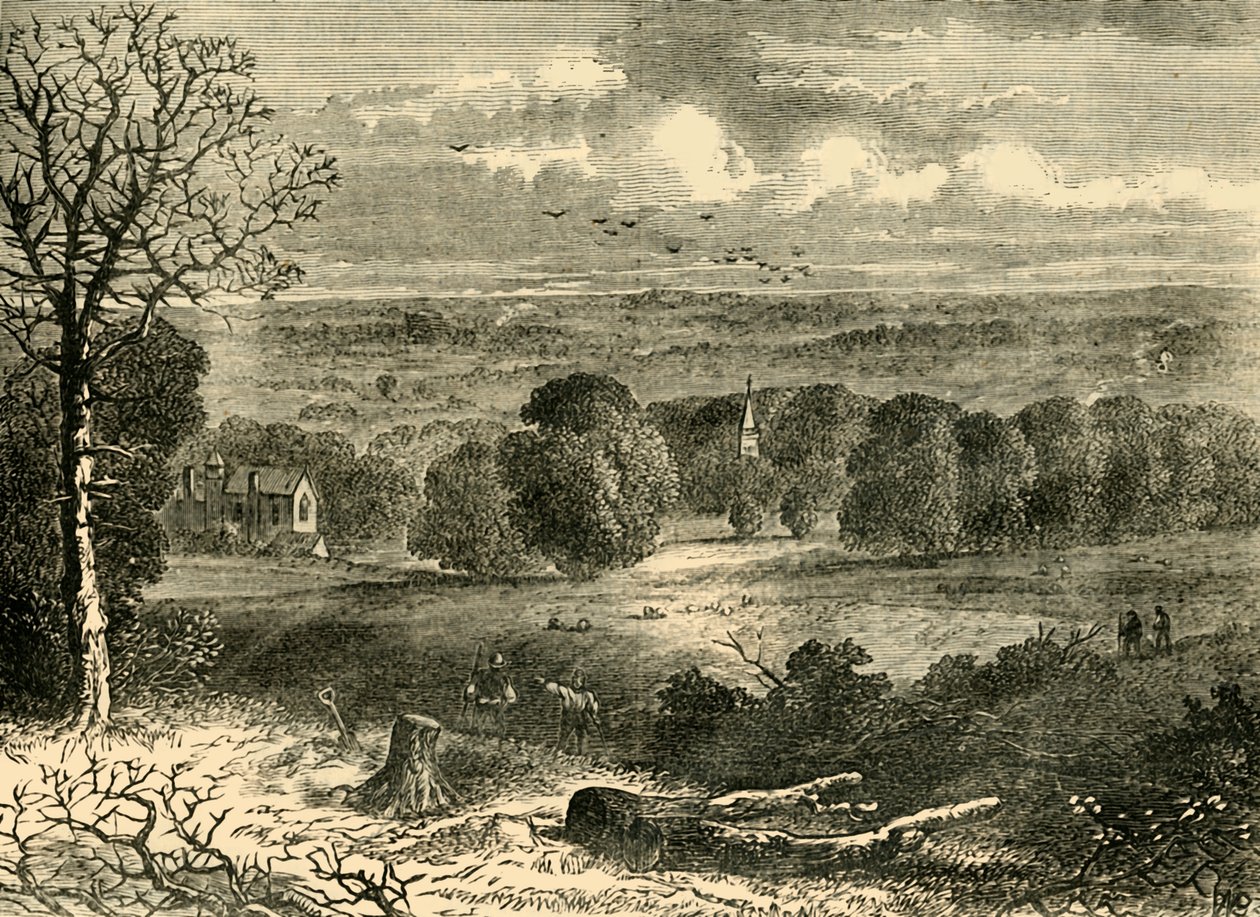 Stedet for krystalpaladset i 1852, c1878. af Unbekannt