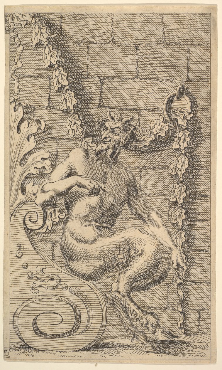 Siddende Satyrer, efter 1732. af Unbekannt