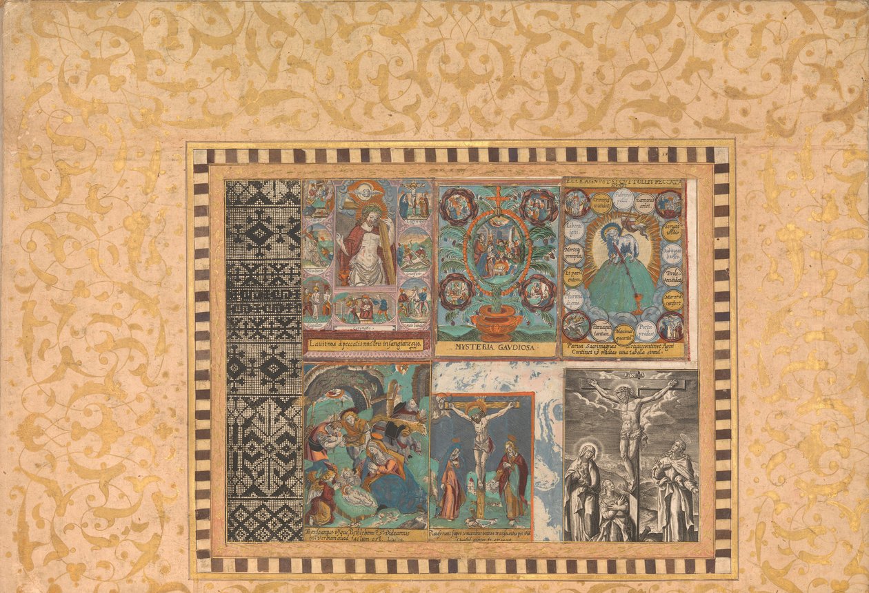 Seks andagtsscener, folio fra Bellini-albummet, ca. 1600. af Unbekannt