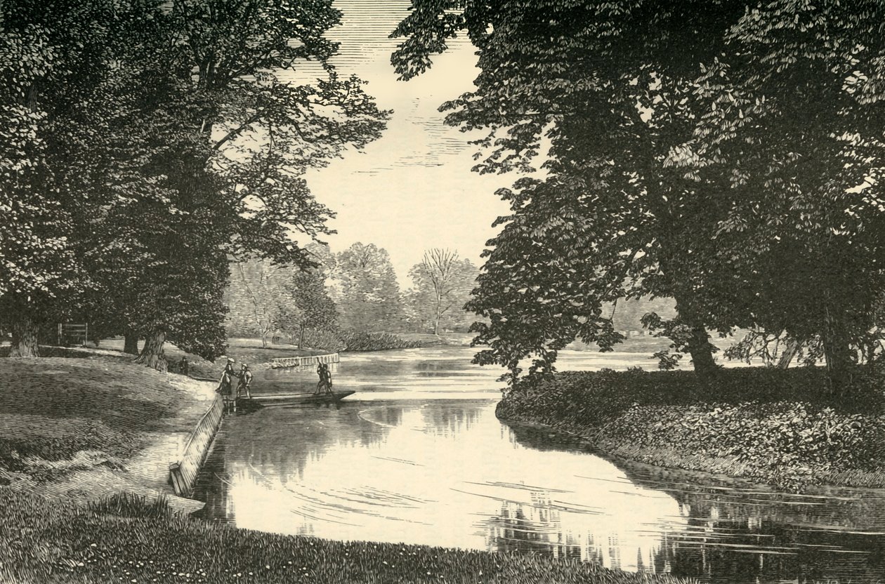 Sixth Form Bench, og Fellows Eyot, 1911. af Unbekannt