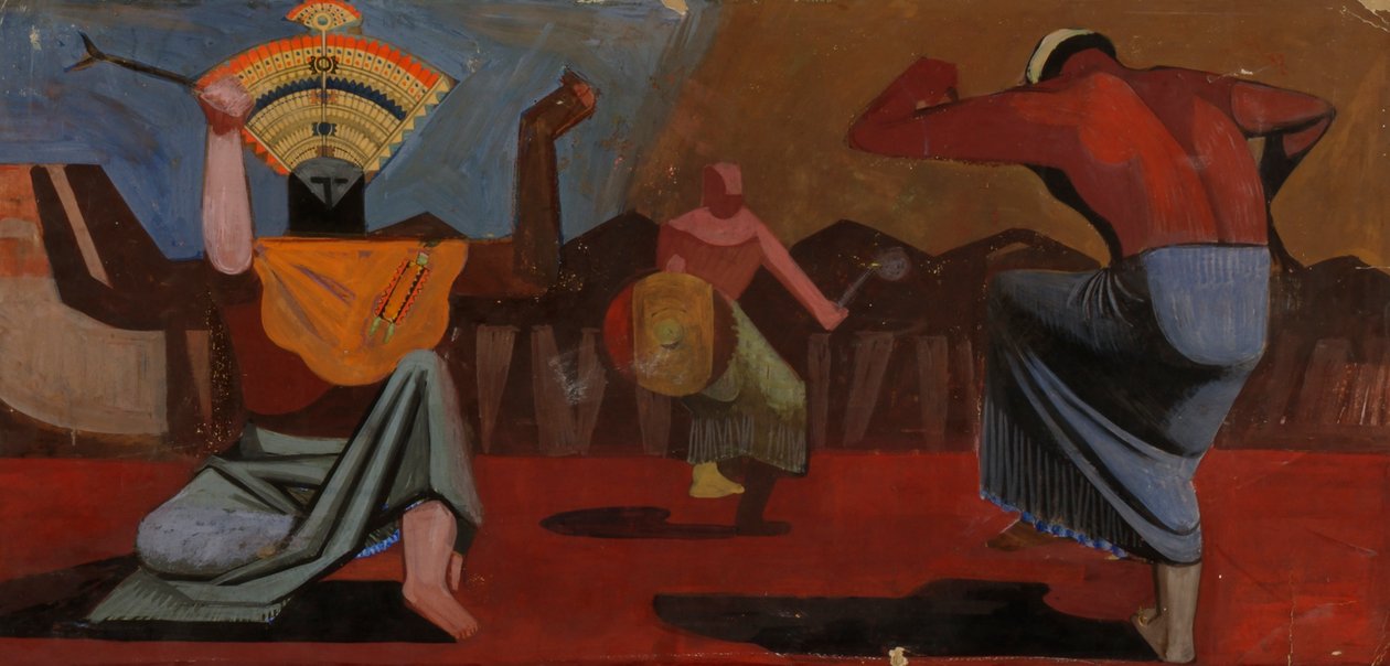 Skitse for indiske dansere, ca. 1933-1943. af Unbekannt
