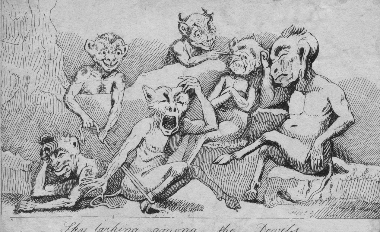 Himmel larker blandt djævle, c1800-tallet af Unbekannt