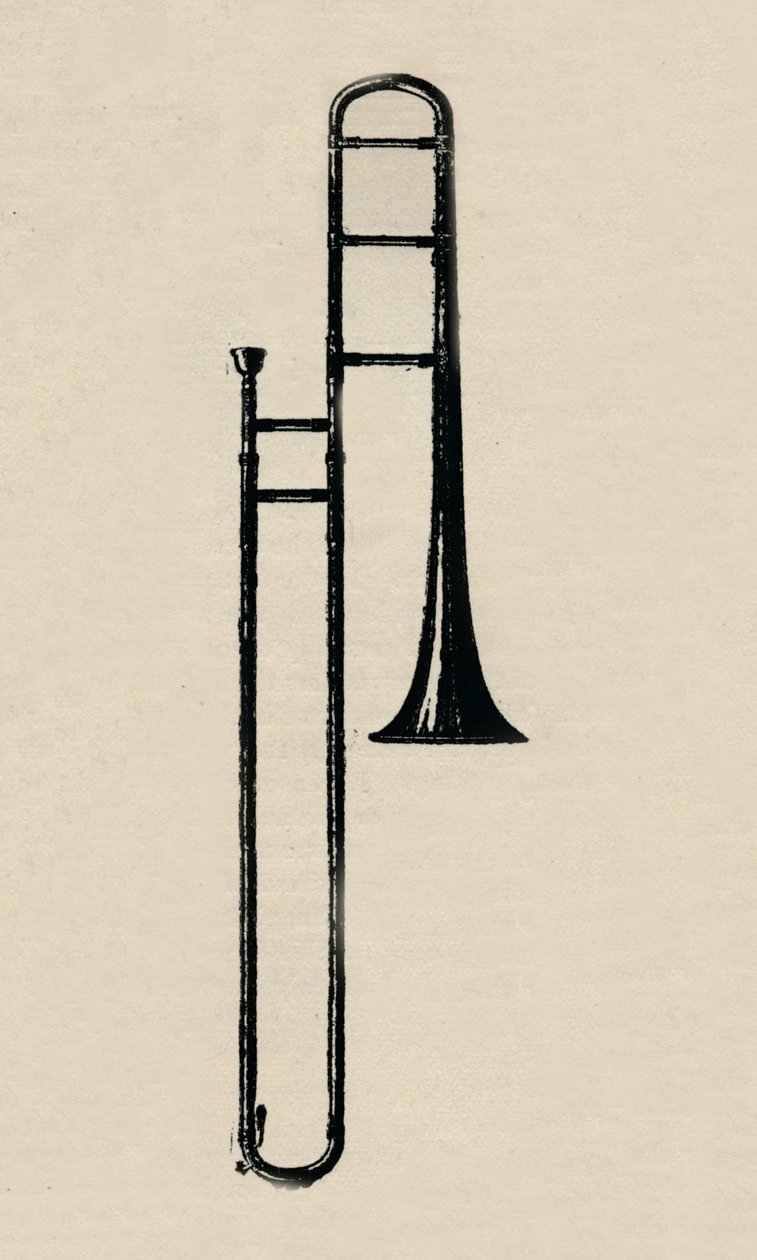 Slide Trombone, 1910. af Unbekannt