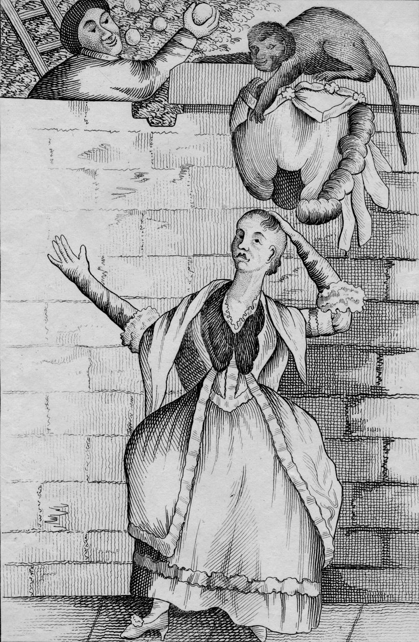 Lidt hånd af en abe - eller fruens hoved aflæsset, c1812 af Unbekannt