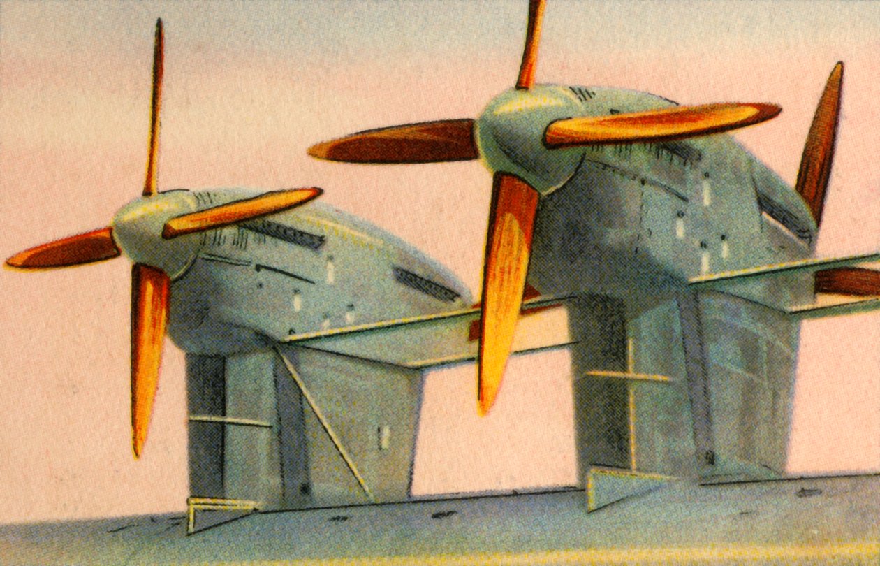 Flypropeller af træ med lille diameter, 1932. af Unbekannt