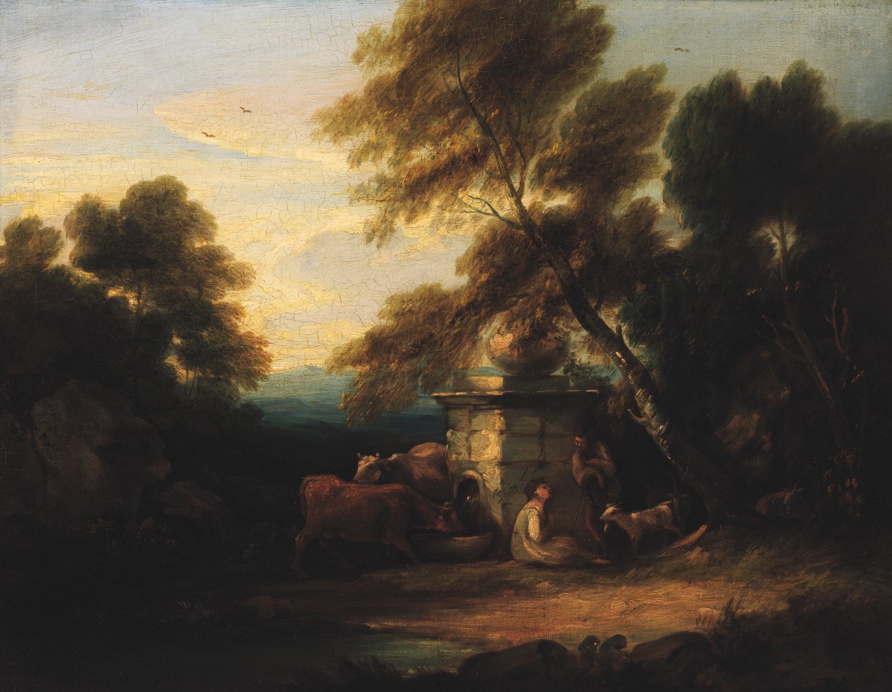 Lille Landskab, ca. 1750-1800. af Unbekannt