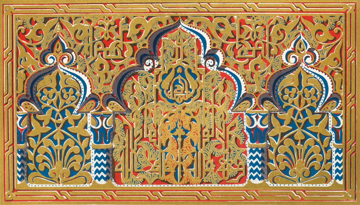 Lille panel i karmen af et vindue, Hall of the Two Sisters, 1907. af Unbekannt