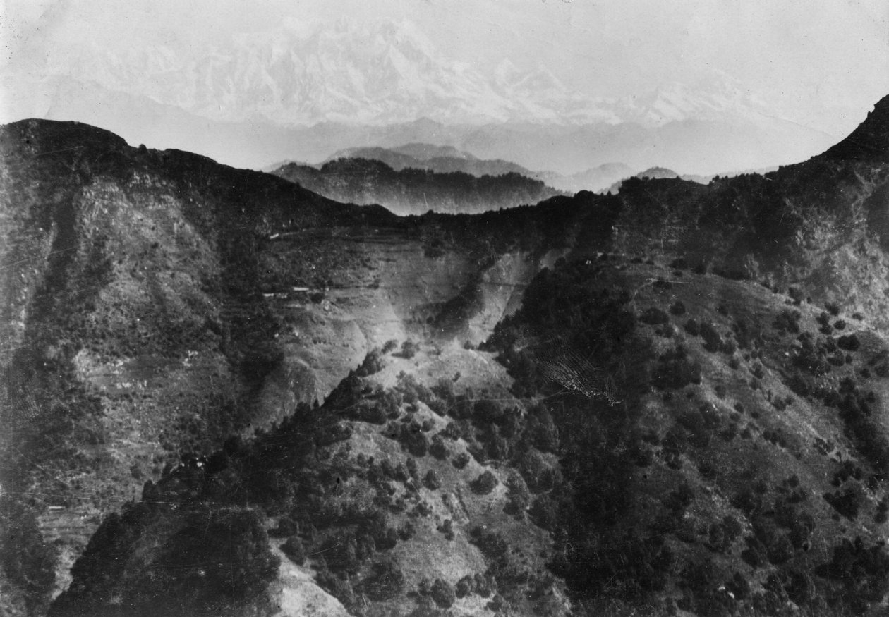 Sne på Himalaya, taget fra Chakrata, 1917 af Unbekannt