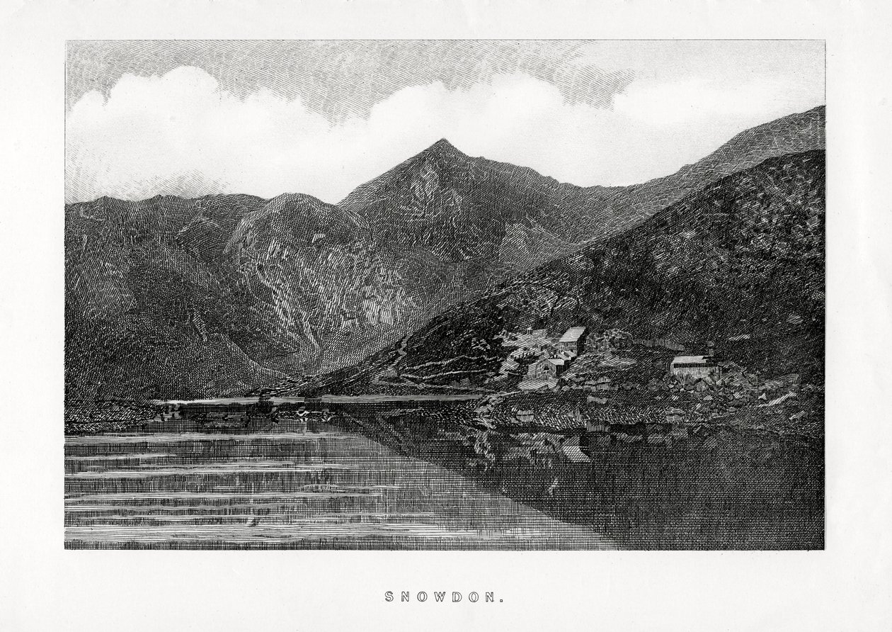 Snowdon, Wales, 1896 af Unbekannt