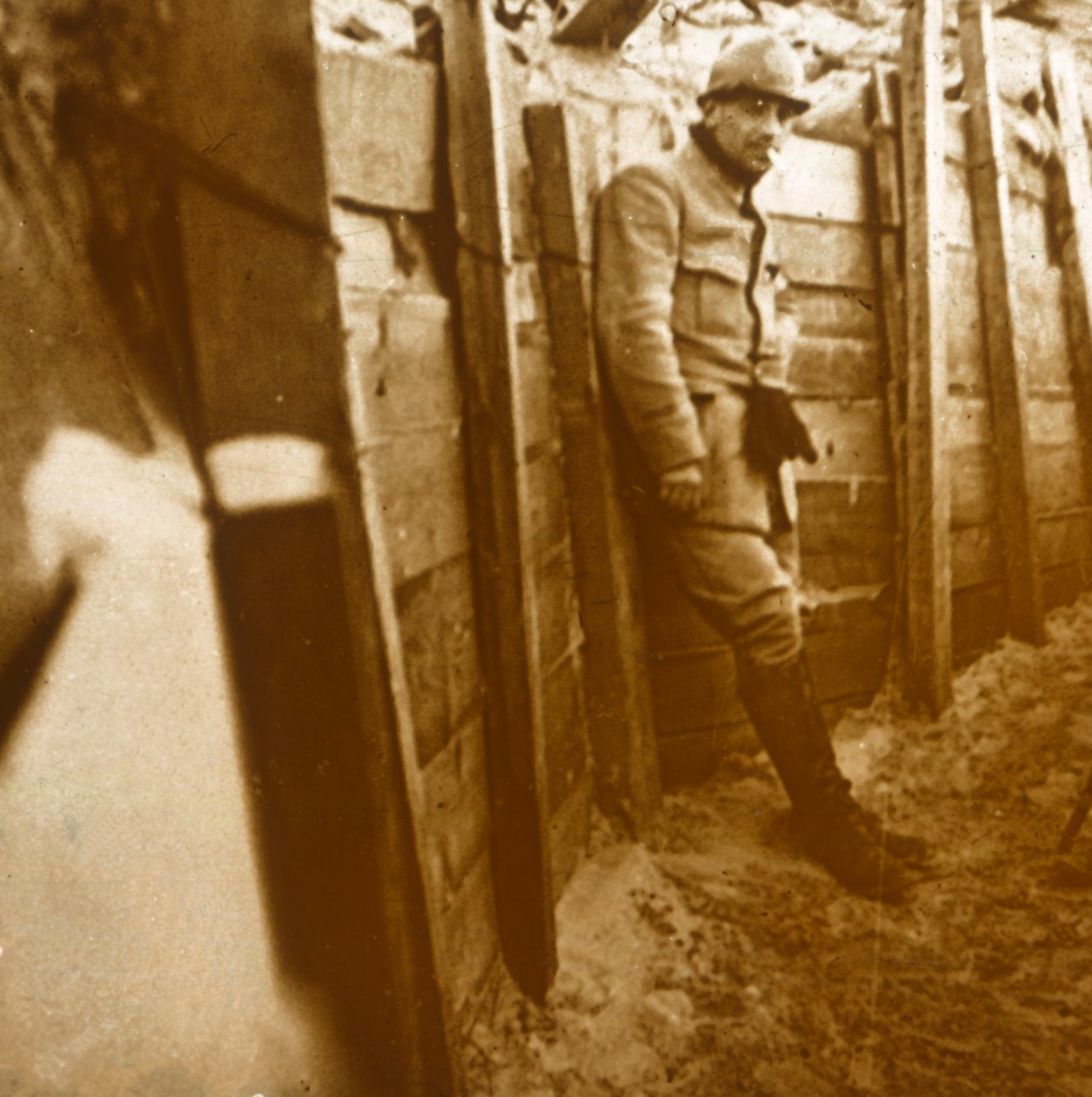 Soldat i skyttegravene, c1914-c1918 af Unbekannt