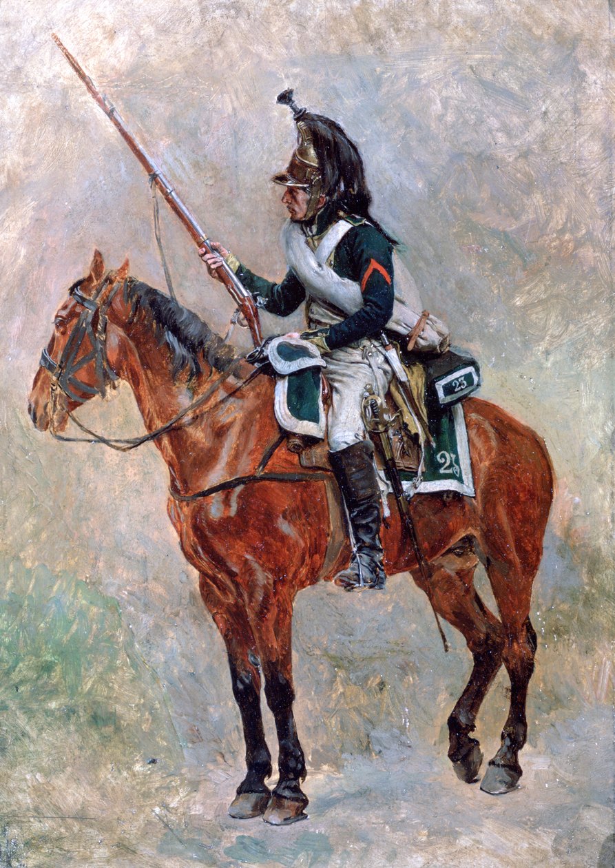 Soldat til hest, 1800-tallet af Unbekannt