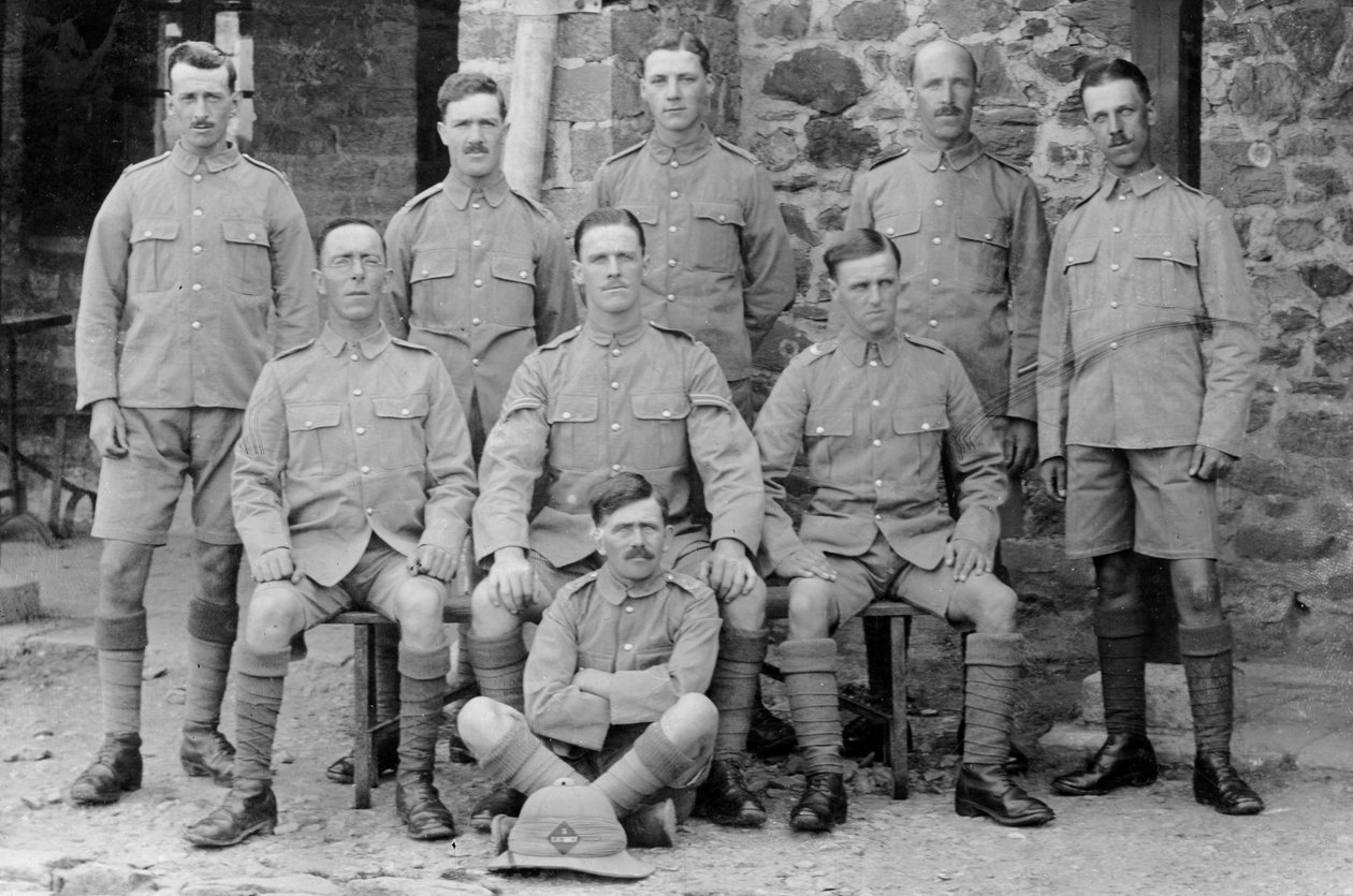 Soldater fra 5. East Surrey-regiment, Chakrata, Indien, 1917 af Unbekannt