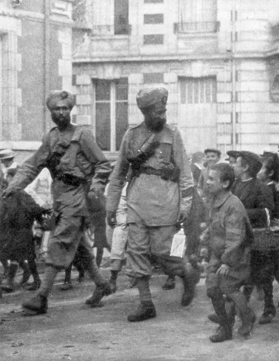 Soldater fra den britiske indiske hær, Frankrig, c1915 af Unbekannt