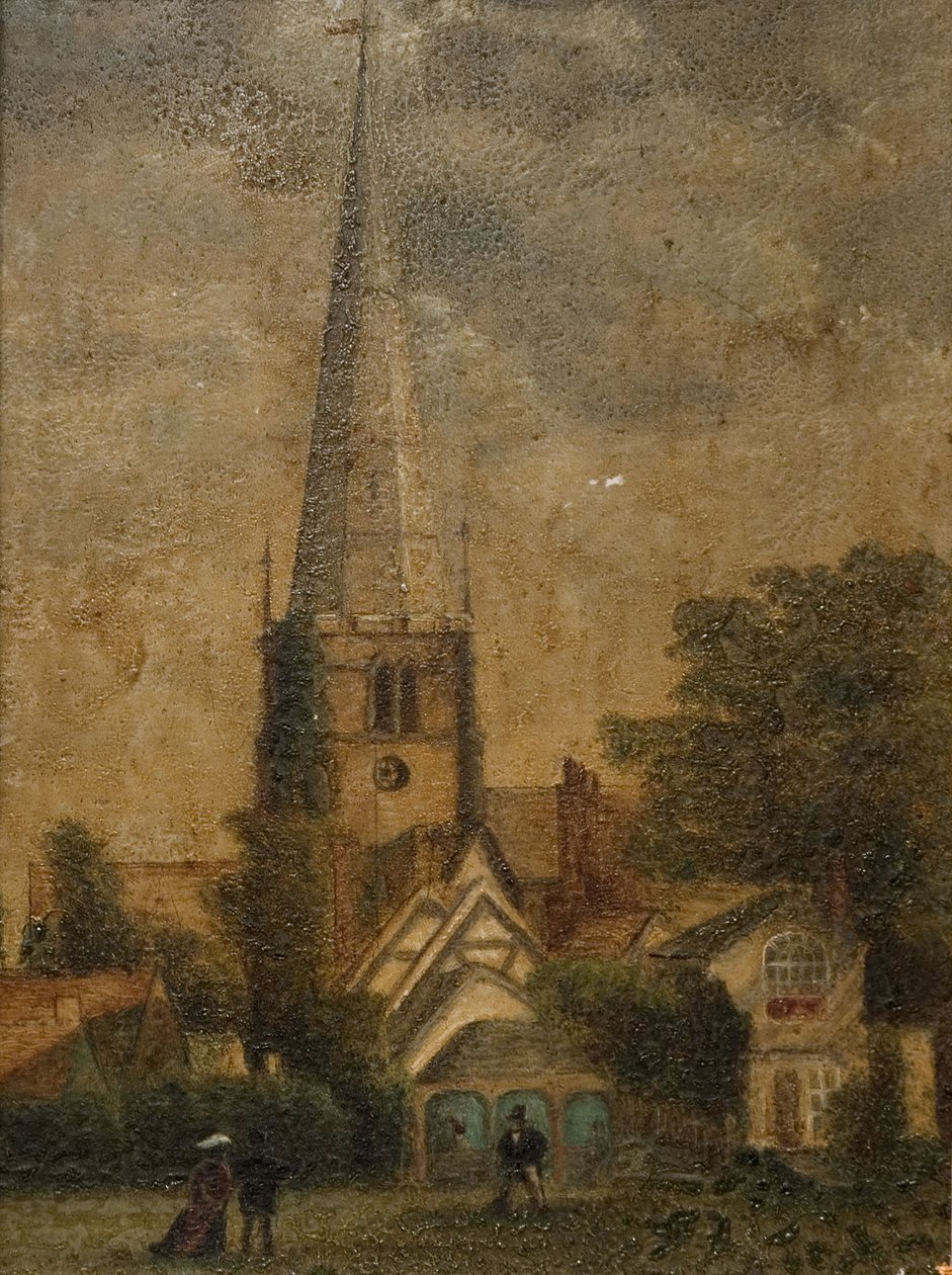 Solihull Church, 1870. Solihull, West Midlands. af Unbekannt