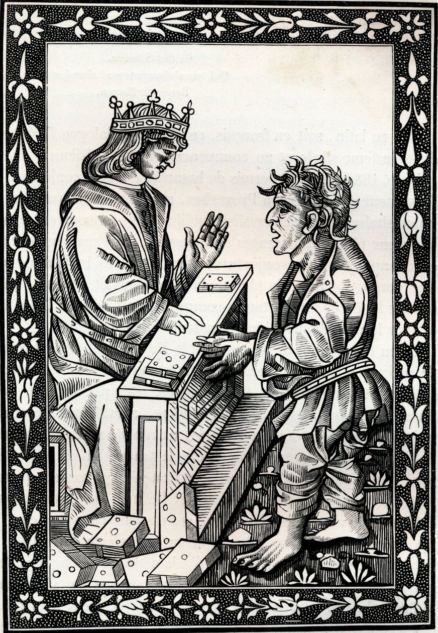 Solomon og Marcoul, 1400-tallet, 1849. af Unbekannt