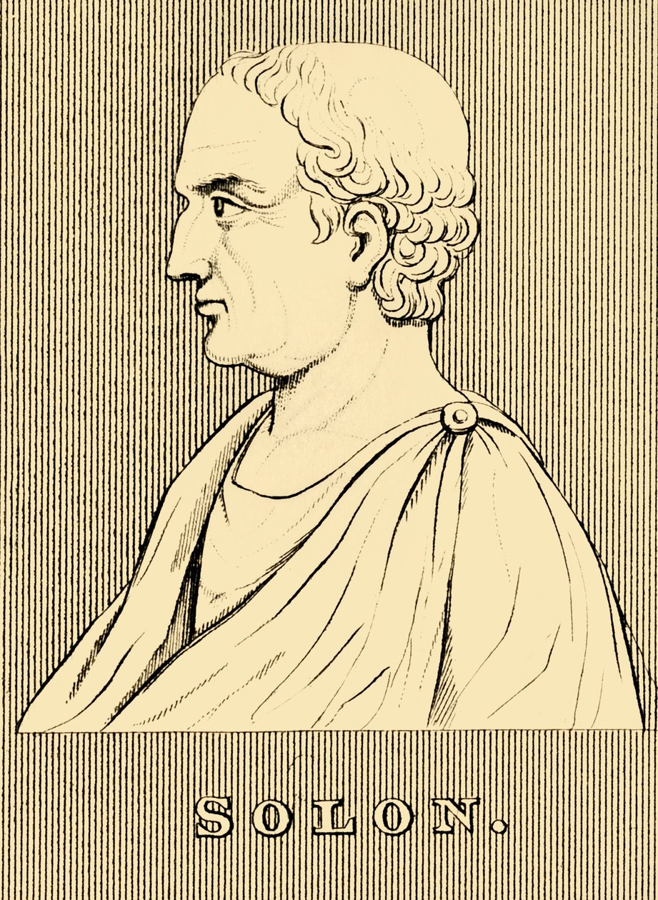 Solon, c630-c560 f.Kr., 1830. af Unbekannt