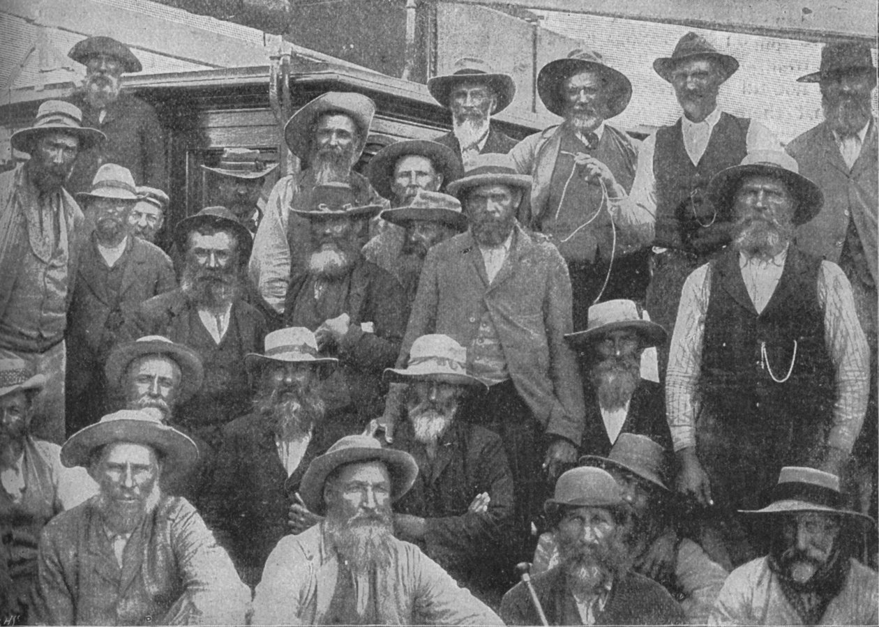 Nogle af Cronjes-officerer fanget ved Paardeberg, c1900, 1902 af Unbekannt