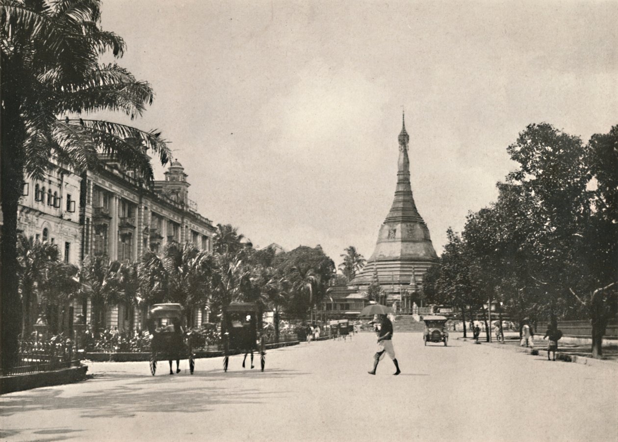 Soolay Pagoda Road, Rangoon, 1900. af Unbekannt