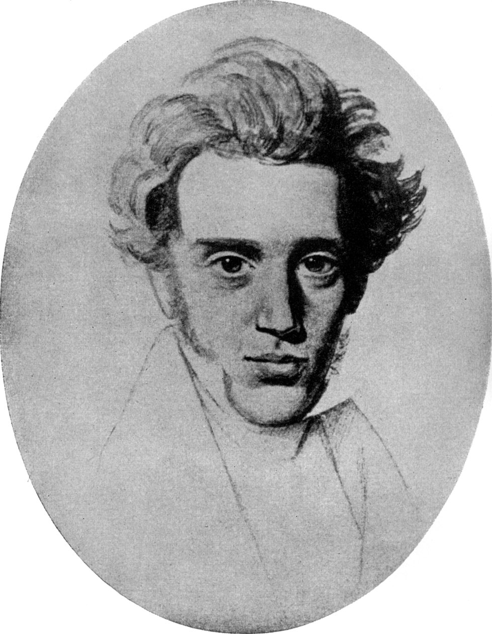 Søren Kierkegaard, dansk filosof og teolog, c1840 1956 af Unbekannt