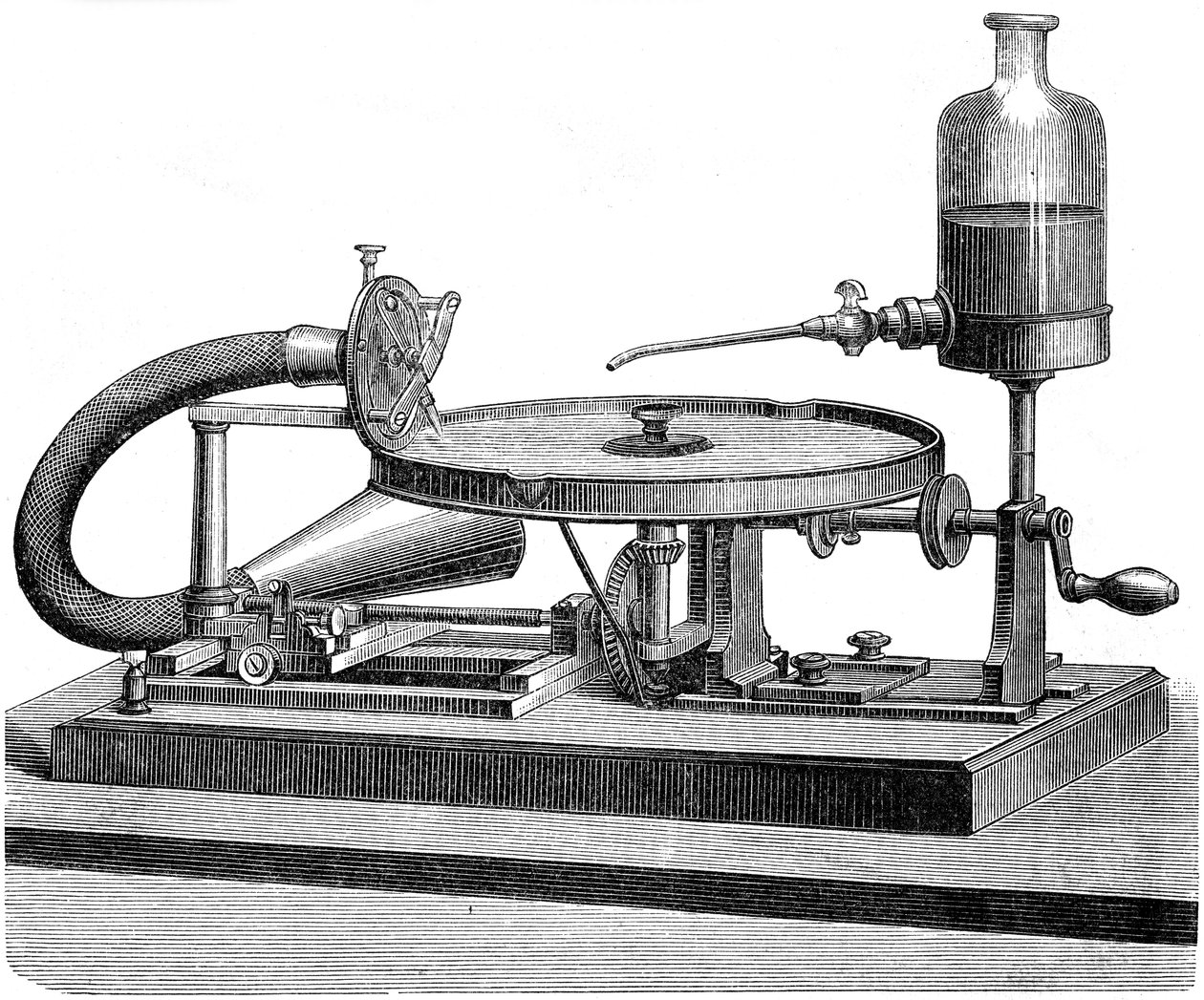 Lydoptagelsesskive Elektricitetsmotor Batterivæske, c1880 af Unbekannt