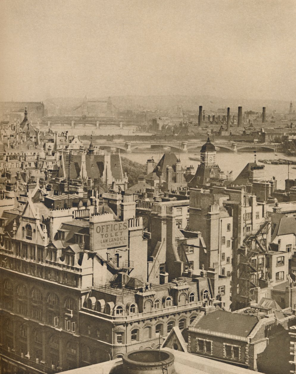 Udsigt mod sydøst fra Bush House så langt som til Blackheath, c1935. af Unbekannt