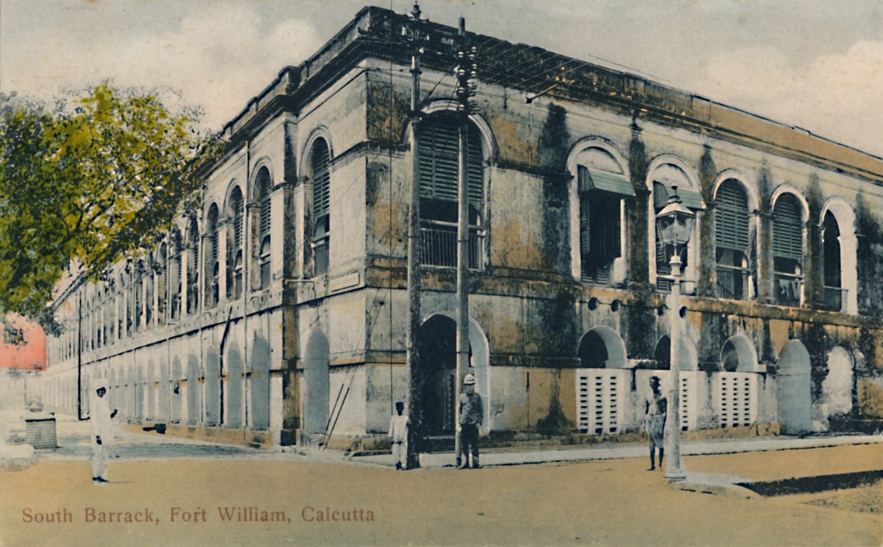 South Barrack, Fort William, Calcutta, slutningen af det 19.-begyndelsen af det 20. århundrede. af Unbekannt