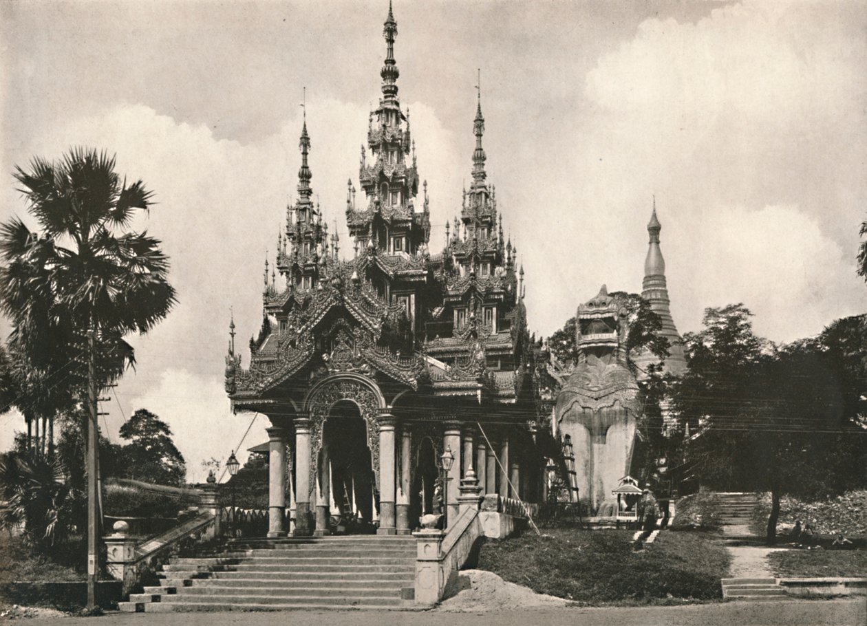 Sydindgang til Shwedagon Pagoda, Yangon, 1900. af Unbekannt