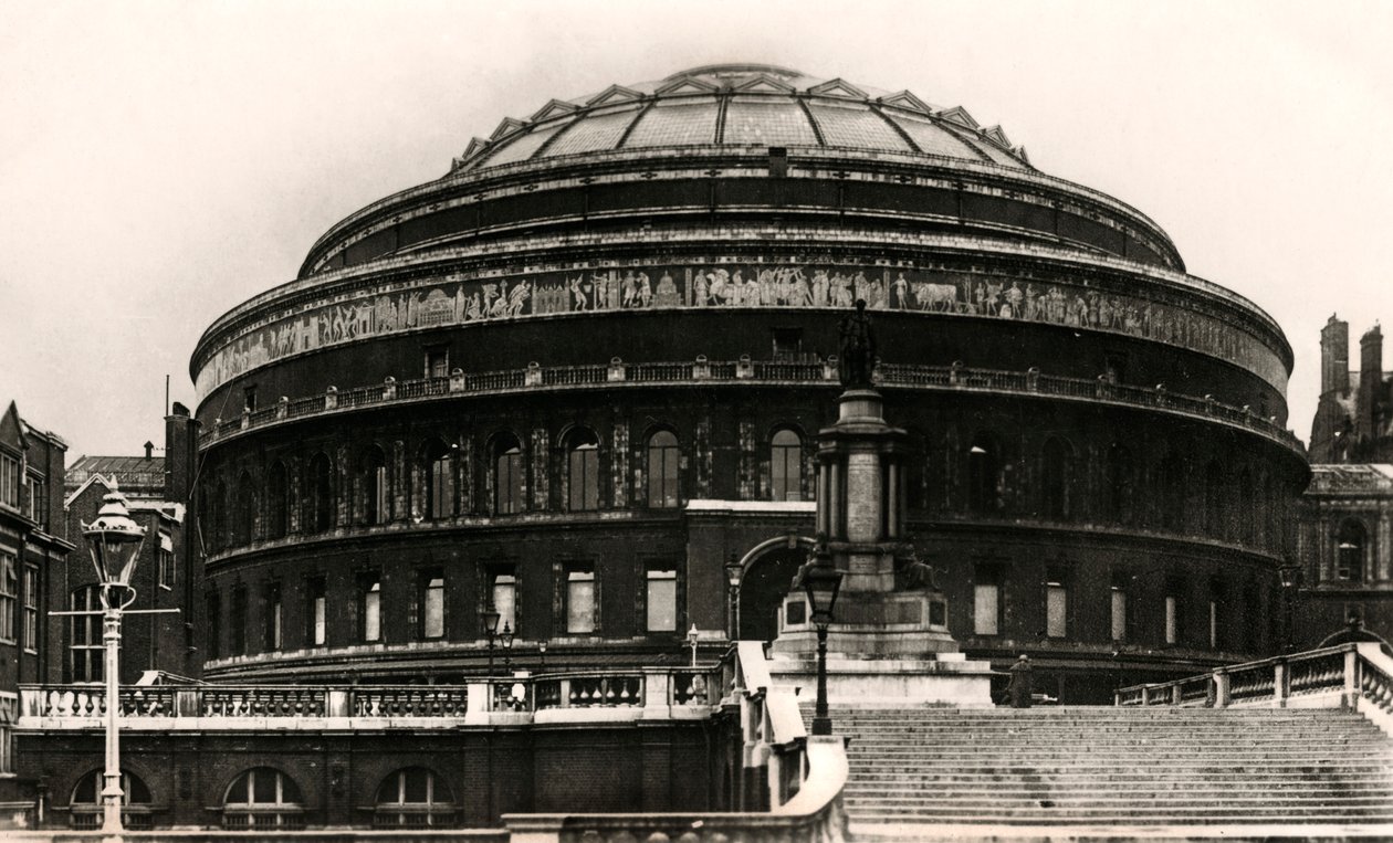 Den sydlige indgang til Royal Albert Hall, London, begyndelsen af det 20. århundrede af Unbekannt