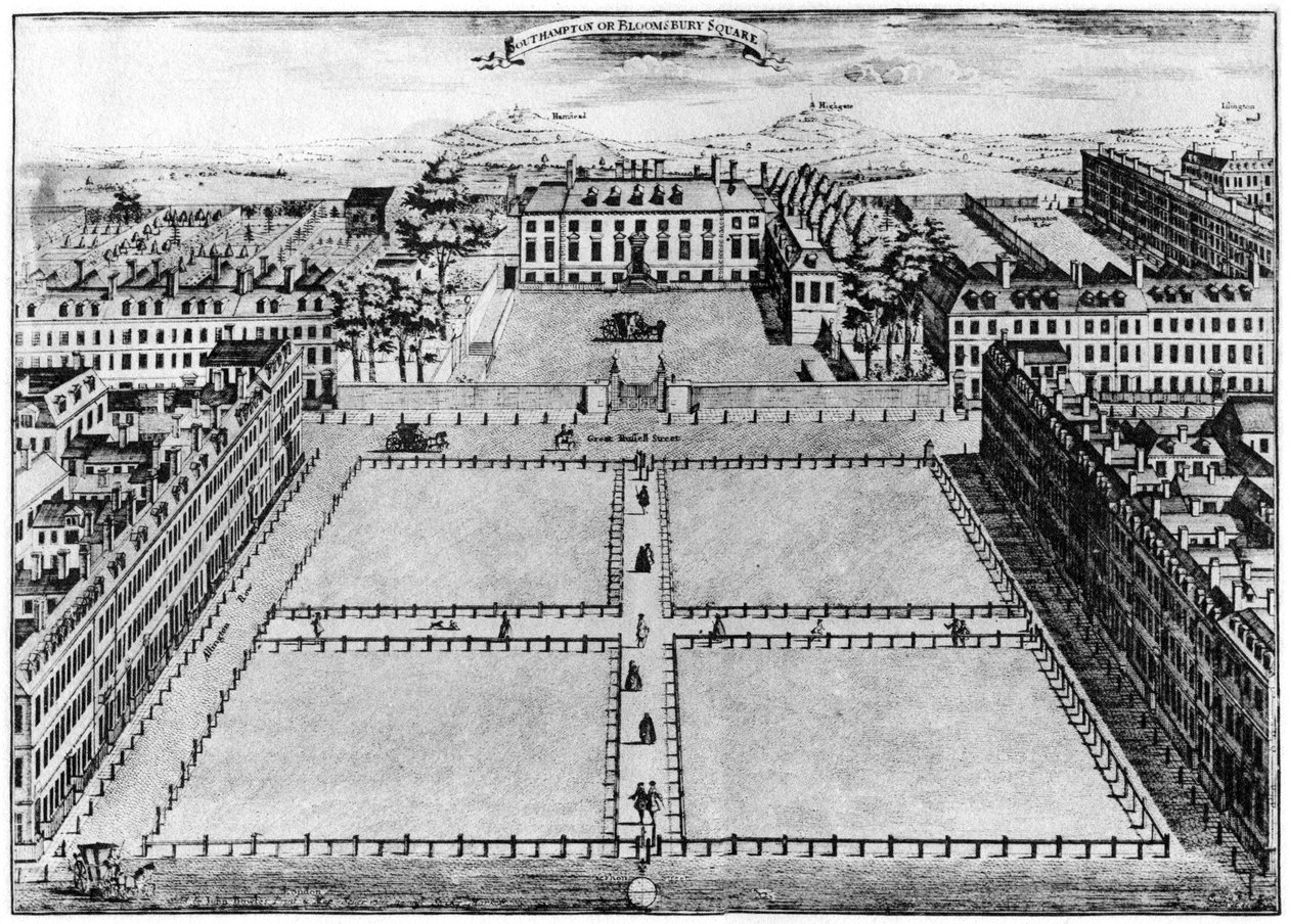 Southampton eller Bloomsbury Square, London, 1700-tallet 1907 af Unbekannt
