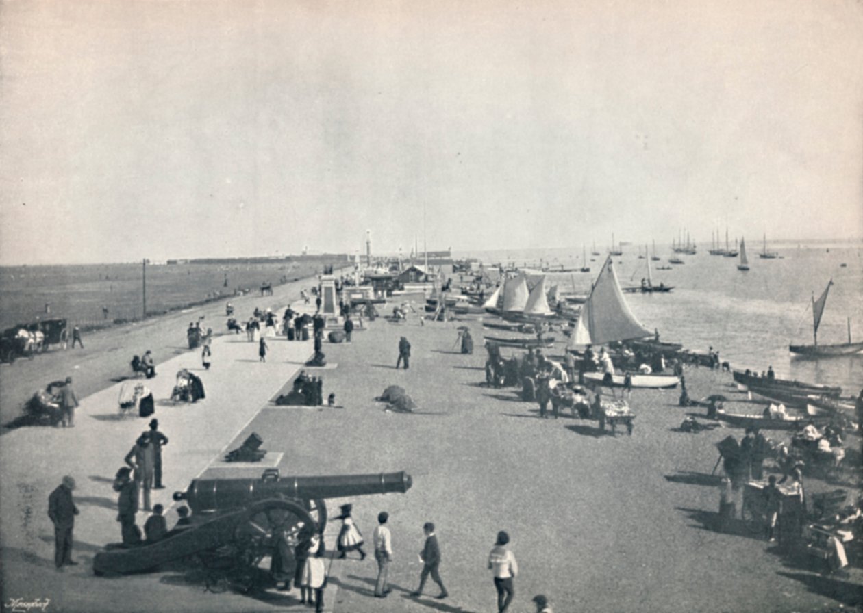 Southsea - Oversigt over stranden, 1895 af Unbekannt