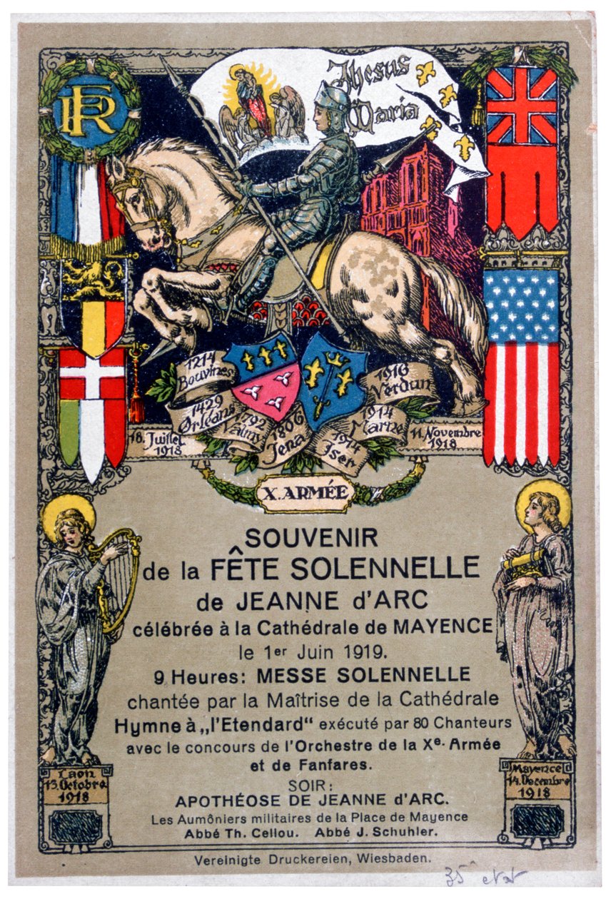 Souvenir fra en festival til ære for Jeanne d