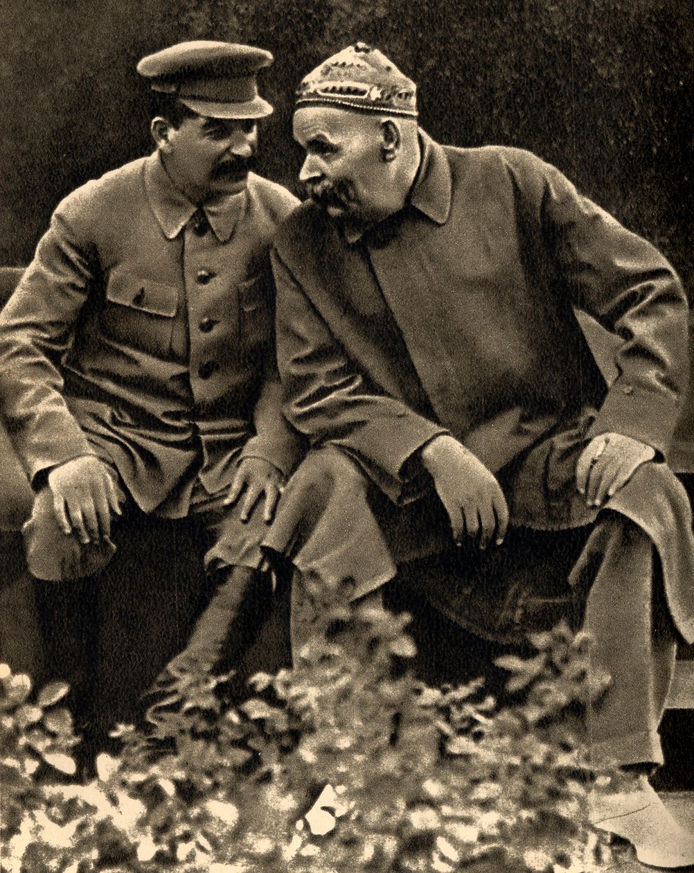 Den sovjetiske leder Joseph Stalin og forfatteren Maxim Gorky, Moskva, USSR, 1931. af Unbekannt