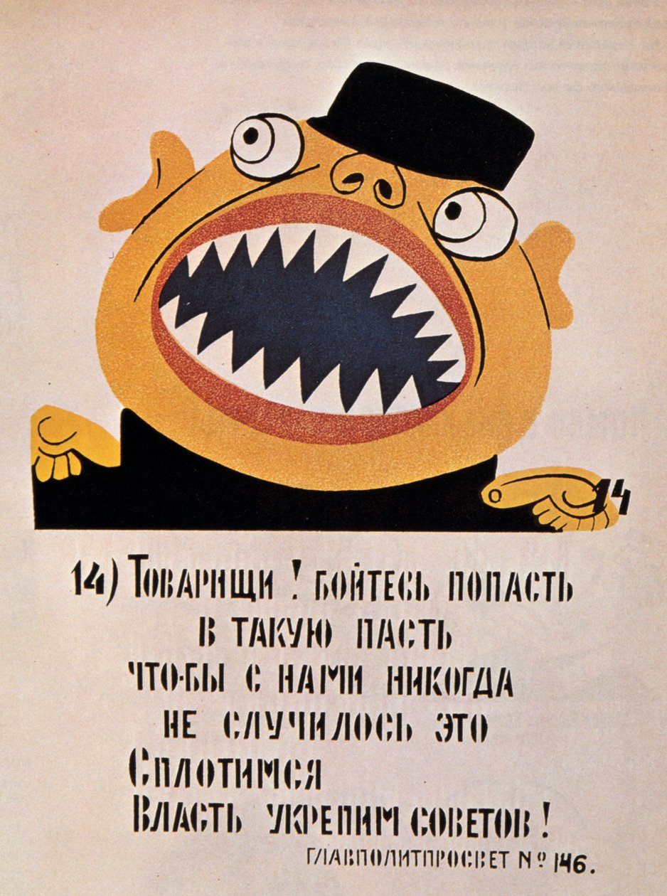 Sovjetisk politisk plakat, 1921 af Unbekannt