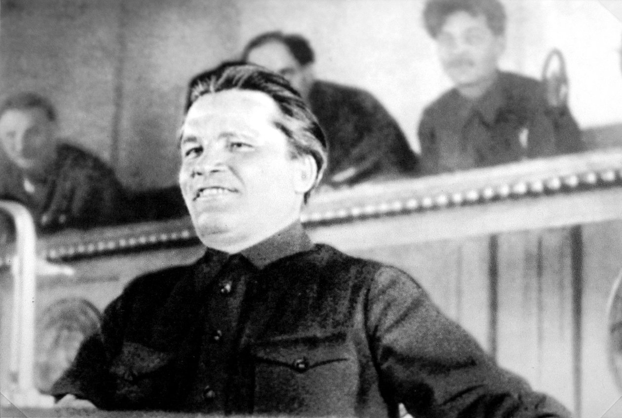 Sovjetpolitiker Sergei Kirov, Kommunistpartiets 17. kongres, Moskva, USSR, 1934 af Unbekannt