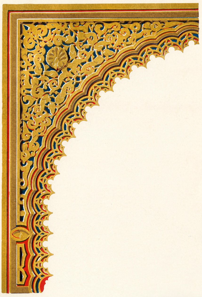 Spandril fra niche af døråbning ved indgangen til Hall of Ambassadors..., 1907. af Unbekannt