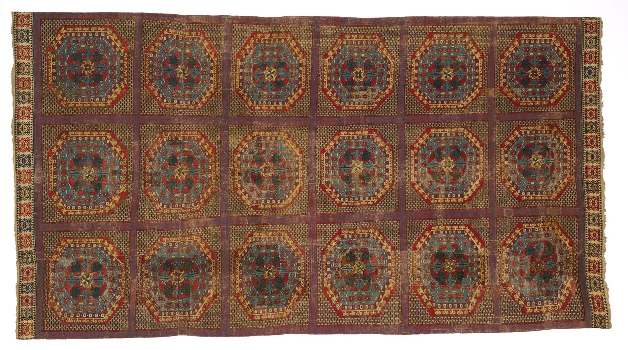 Spansk tæppe med tyrkisk mønster, ca. 1450-1500. af Unbekannt