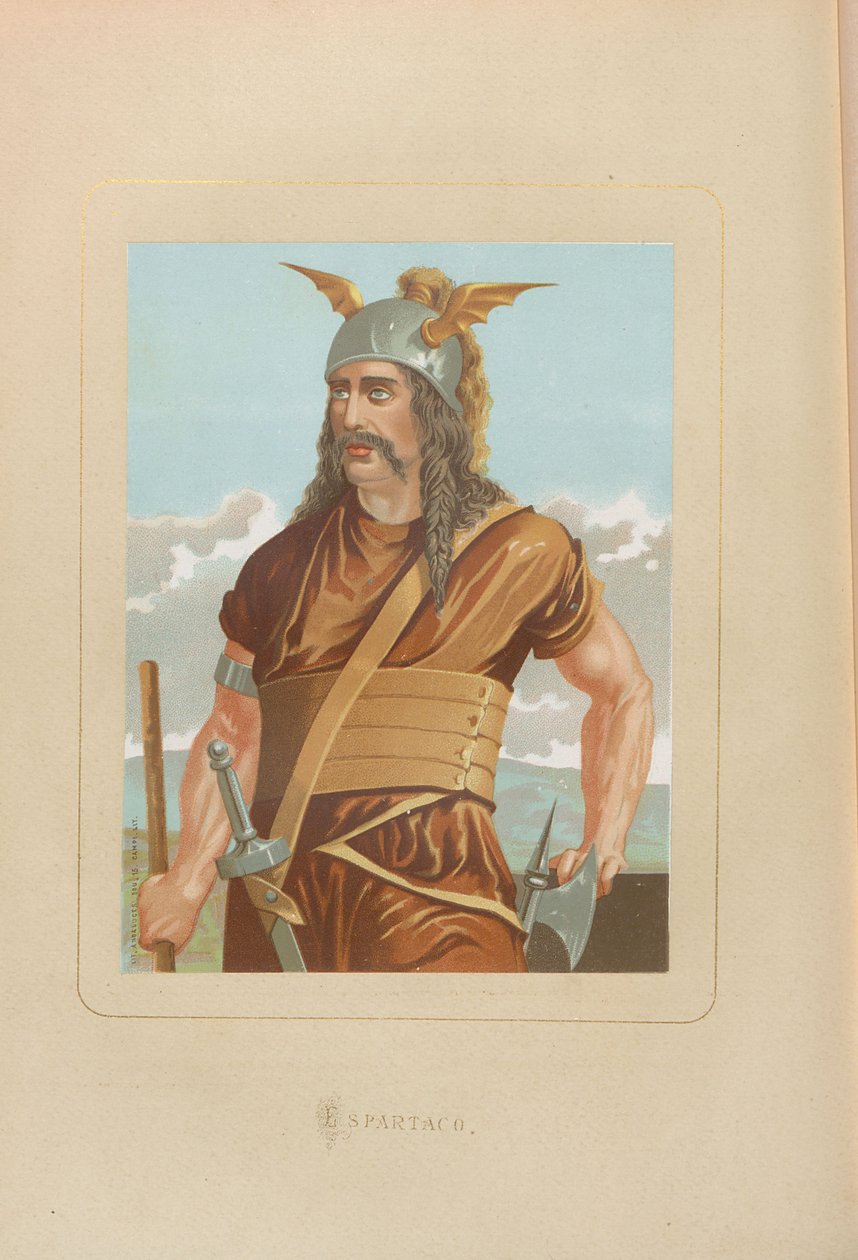 Spartacus. Fra: Berømte mænd og kvinder gennem tiden af ​​Juan Landa, 1875-1877. af Unbekannt