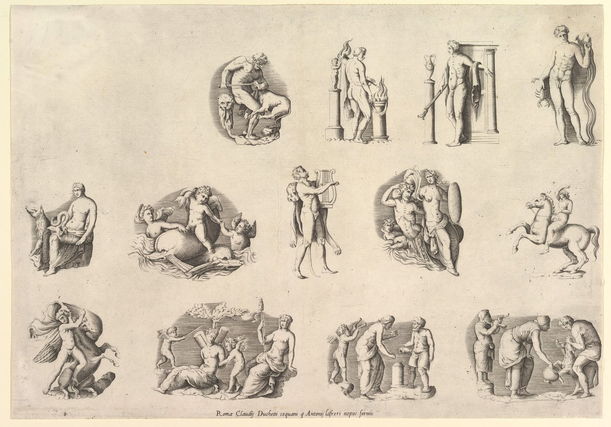 Spejl af romersk pragt: Emner efter Antikv... udført ca. 1550-77, trykt efter 1577. af Unbekannt