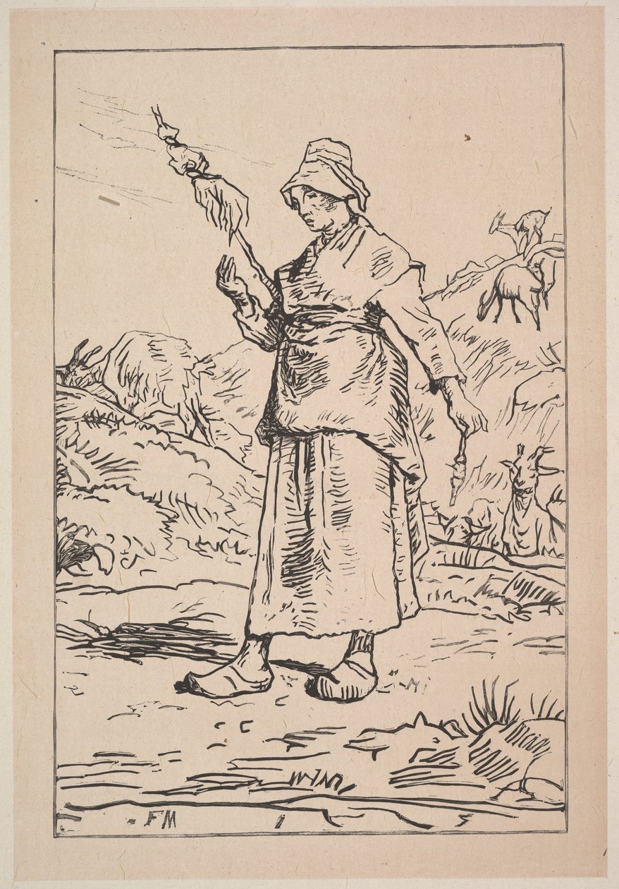 Spinner fra Auvergne, 1830-99. af Unbekannt