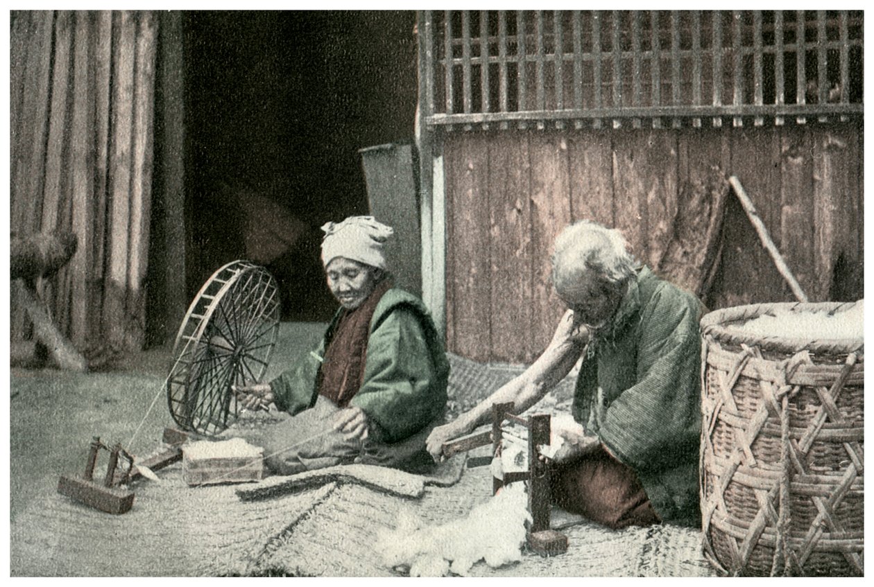 Spinding af bomuld, Japan, 1904 af Unbekannt